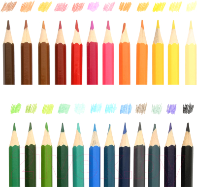 Набор цветных карандашей Creativiki КЦ24КР