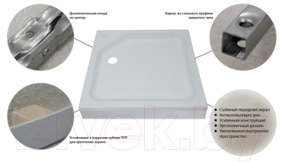 Душевой поддон Triton Квадратный ПД1 90x90x17