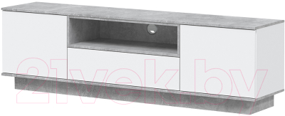 Тумба Интерлиния Quartz QZ-Т180 (белый платинум/бетон) - фото