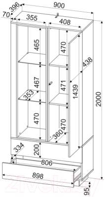 Шкаф Интерлиния Quartz QZ-ШК1