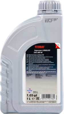 Моторное масло Fuchs Titan Supersyn Longlife 0W40 / 600889449