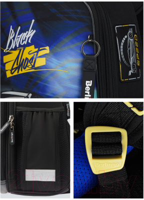 Школьный рюкзак Berlingo Expert Black ghost / RU07128