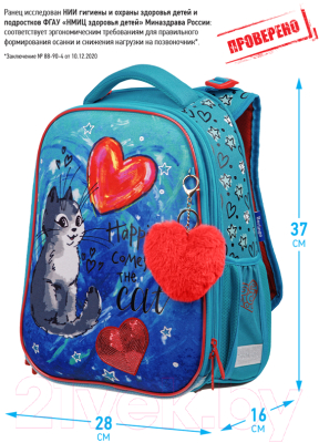 Школьный рюкзак Berlingo Expert Max Heart / RU06123