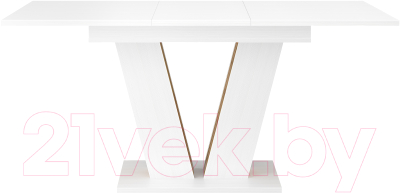 Обеденный стол Eligard Kai раздвижной 118-157x76x72 (белый структурный)