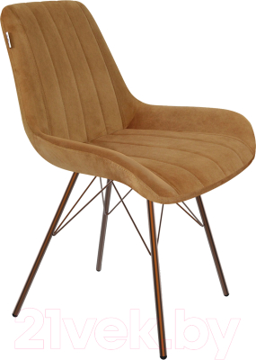 Стул Sheffilton SHT-ST37/S37 (горчичный/медный металлик) - фото