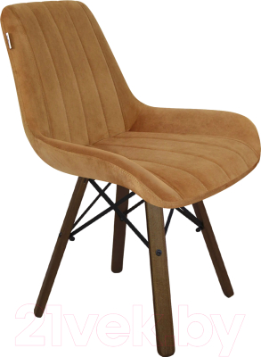 Стул Sheffilton SHT-ST37/S70 (горчичный/темный орех) - фото
