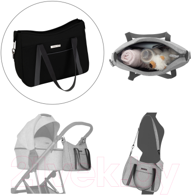 Детская универсальная коляска Bebetto Flavio 2 в 1 графитовая рама