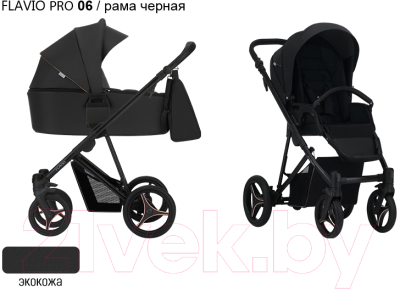 Детская универсальная коляска Bebetto Flavio Pro 2 в 1 черная рама