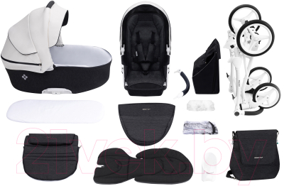 Детская универсальная коляска Bebetto Torino 2 в 1 белая рама