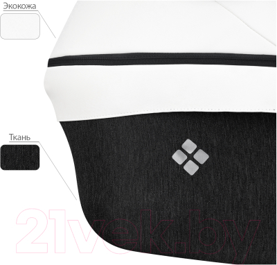 Детская универсальная коляска Bebetto Torino 2 в 1 белая рама