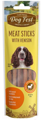 Лакомство для собак Dog Fest Мясные колбаски с олениной - фото