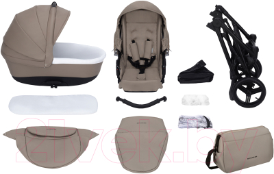 Детская универсальная коляска Bebetto Magnum Prima 2 в 1 черная рама