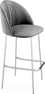 Стул барный Sheffilton SHT-ST35-1/S29 (угольно-серый/хром лак) - фото