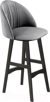Стул барный Sheffilton SHT-ST35-1/S65 (угольно-серый/венге) - фото