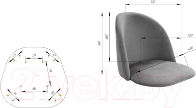Стул барный Sheffilton SHT-ST35/S65