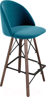 Стул барный Sheffilton SHT-ST35/S80 (тихий океан/темный орех/черный) - фото