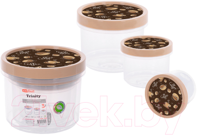 Набор контейнеров Эльфпласт Trinity с завинчивающейся крышкой / ЕР524