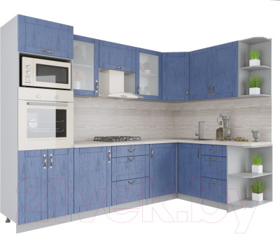 Готовая кухня Интерлиния Мила Крафт 1.68x2.8 правая - фото