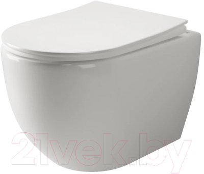 Унитаз подвесной Ceramica Nova Rimless CN1805 (с крепежом и сиденьем) - фото