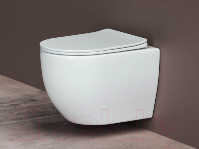 Унитаз подвесной Ceramica Nova Rimless CN1805 (с крепежом и сиденьем)