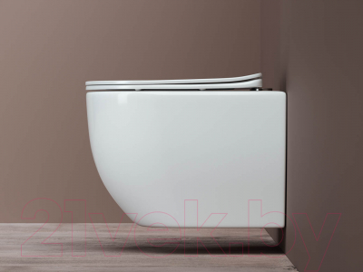 Унитаз подвесной Ceramica Nova Rimless CN1805 (с крепежом и сиденьем)