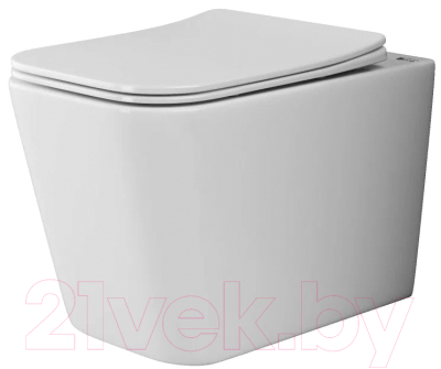 Унитаз подвесной Ceramica Nova Rimless CN1806 (с крепежом и сиденьем) - фото