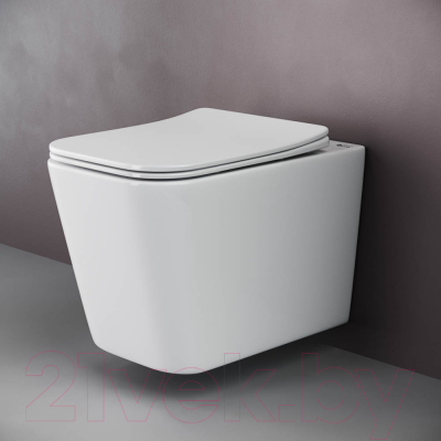 Унитаз подвесной Ceramica Nova Rimless CN1806 (с крепежом и сиденьем)