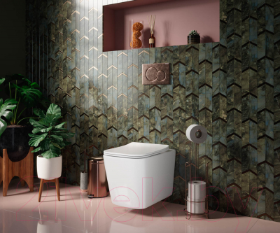 Унитаз подвесной Ceramica Nova Rimless CN1806 (с крепежом и сиденьем)