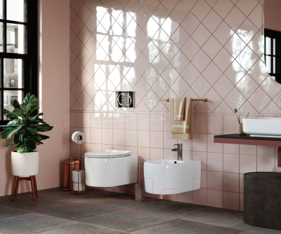 Унитаз подвесной Ceramica Nova Rimless CN3003 (с крепежом и сиденьем)