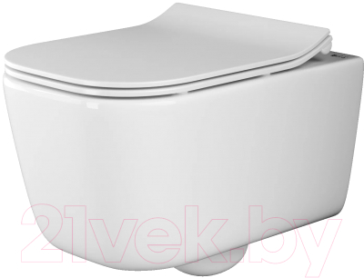 Унитаз подвесной Ceramica Nova Rimless CN3005 (с крепежом и сиденьем) - фото