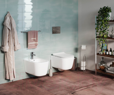 Унитаз подвесной Ceramica Nova Rimless CN3005 (с крепежом и сиденьем)