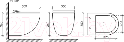 Унитаз подвесной Ceramica Nova Rimless CN1905