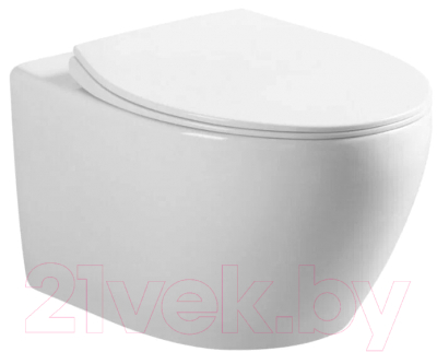 Унитаз подвесной Ceramica Nova Rimless CN8001 (с крепежом и сиденьем) - фото