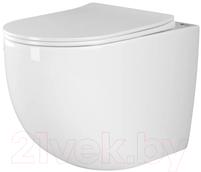 Унитаз приставной Ceramica Nova Rimless HighLight CN1810 (с сиденьем и крепежом) - фото