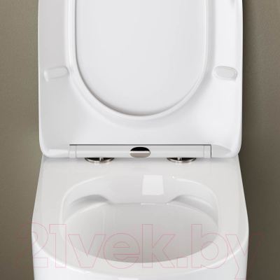 Унитаз приставной Ceramica Nova Rimless HighLight CN1810 (с сиденьем и крепежом)