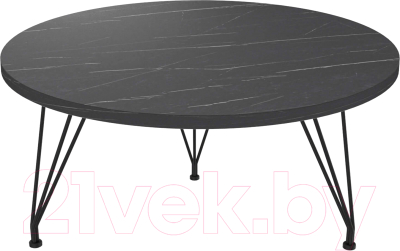 Журнальный столик Sheffilton SHT-TU29/H36/ЛДСП 60 (черный муар/камень пьетра гриджио черный) - фото