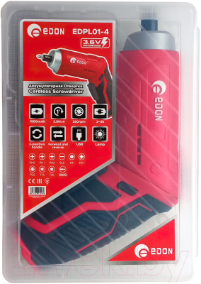 Электроотвертка Edon EDPL01-4 (1002010514)