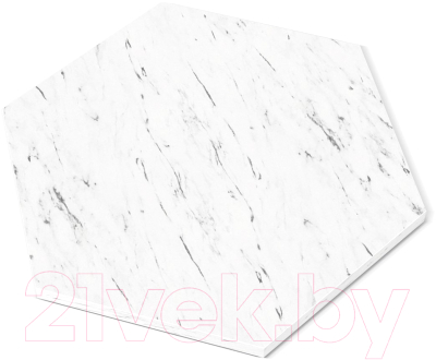 Журнальный столик Sheffilton SHT-TU29/H36/TT20 ЛДСП 60/60 (черный муар/мрамор каррара белый)