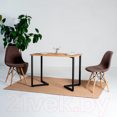 Обеденный стол Millwood Лондон Л18 130x80 (дуб золотой Craft/металл черный)