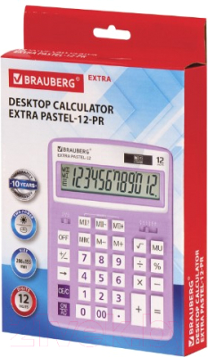 Калькулятор Brauberg Extra Pastel-12-PR / 250489