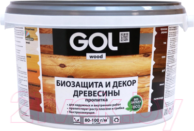 Пропитка для дерева GOL Wood Aqua Защитно-декоративная - фото