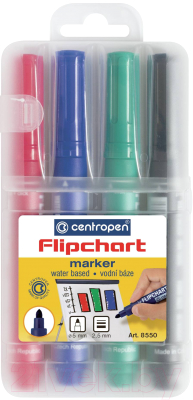 Набор маркеров Centropen Flipchart 8550/04 - фото