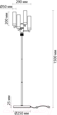 Торшер Lumion Kamilla 5274/4F