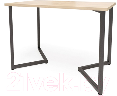 Обеденный стол Millwood Лондон Л18 160x80 (дуб золотой Craft/металл черный) - фото