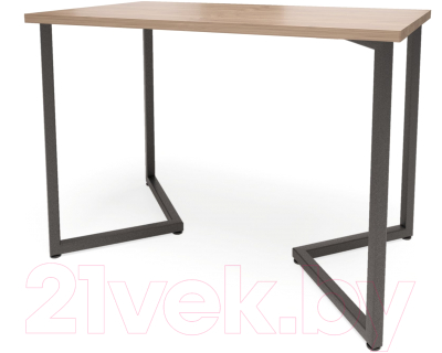 Обеденный стол Millwood Лондон Л18 160x80 (дуб табачный Craft/металл черный) - фото