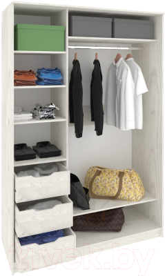 Шкаф-купе Кортекс-мебель Сенатор ШК10 Классика ДСП (дуб монтерей)