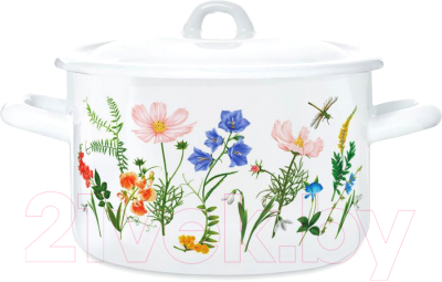Кастрюля ЭСТЕТ Луговые цветы / ЭТ-72486 - фото