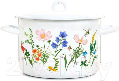 Кастрюля ЭСТЕТ Луговые цветы / ЭТ-72487 - фото