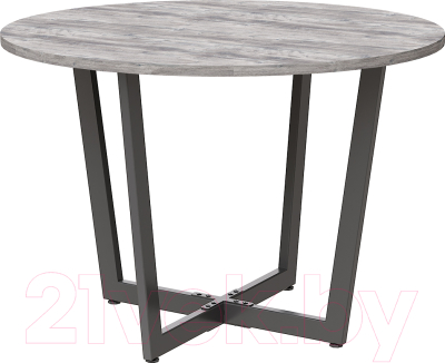 Обеденный стол Millwood Лофт Орлеан Л18 D110 (сосна пасадена/металл черный) - фото