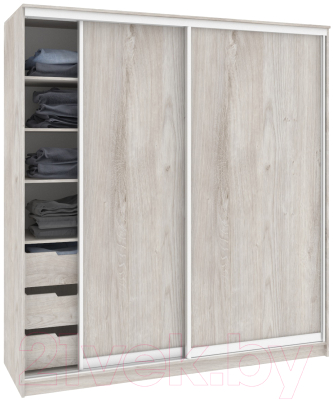 Шкаф-купе Кортекс-мебель Сенатор ШК12 Классика ДСП (дуб монтерей) - фото